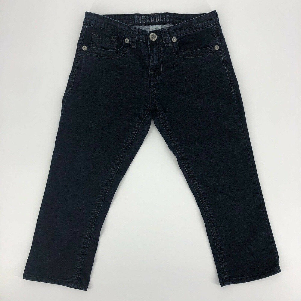 Hydraulic Denim Capri Jean Pants 8 Thick Stitch